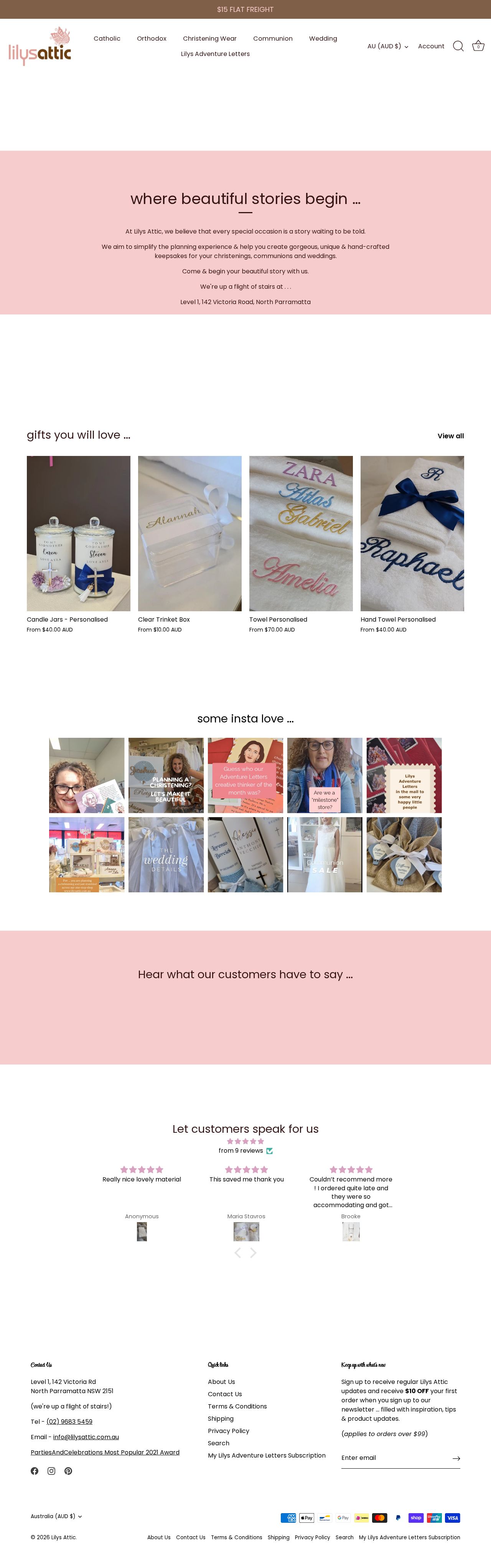 Lilys Attic website