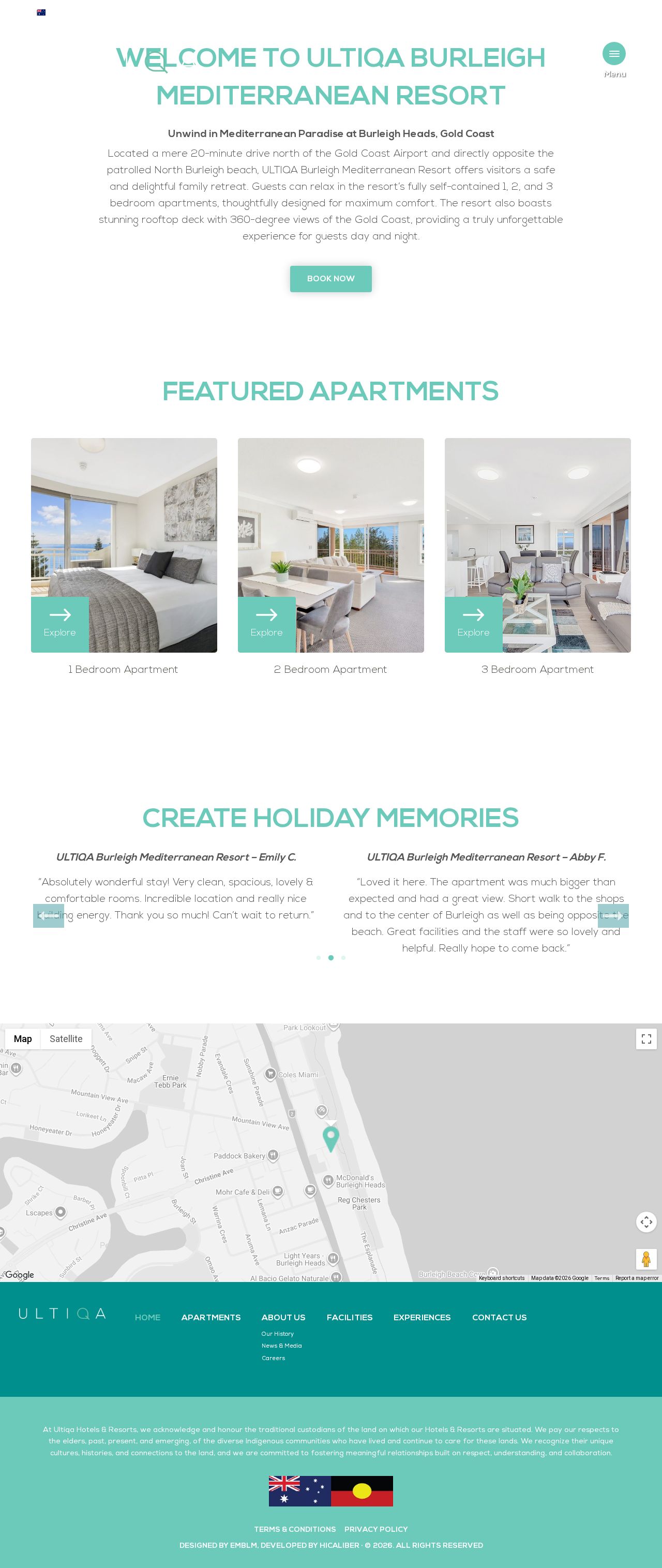 Burleigh Heads Accommodation website