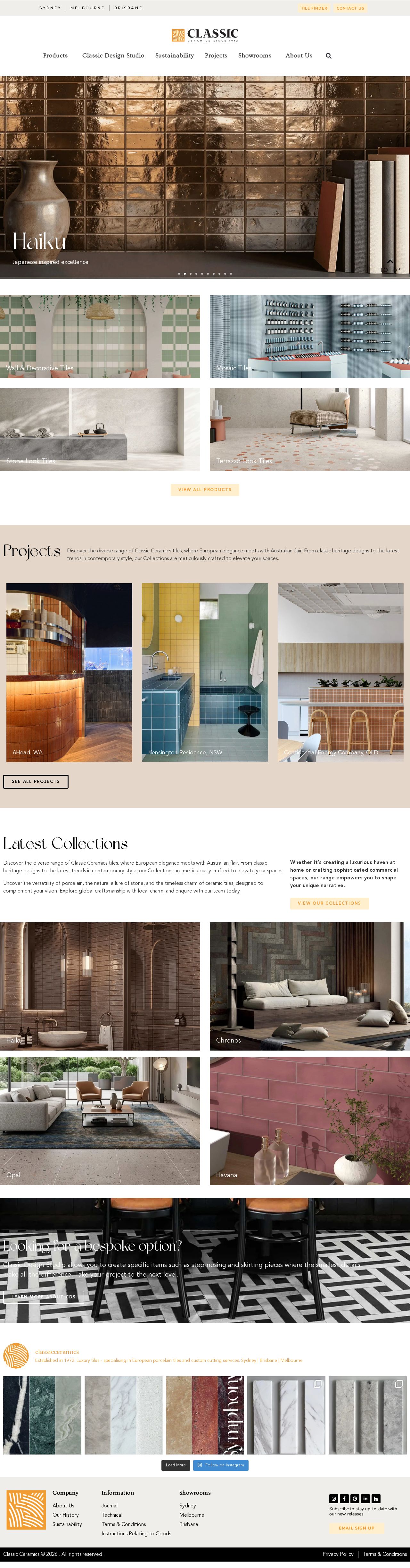 Classic Ceramics website