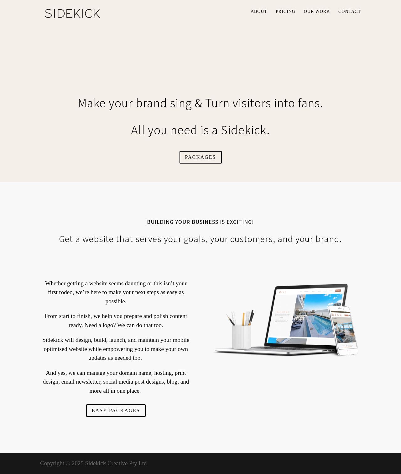 Sidekick Creative Pty Ltd website