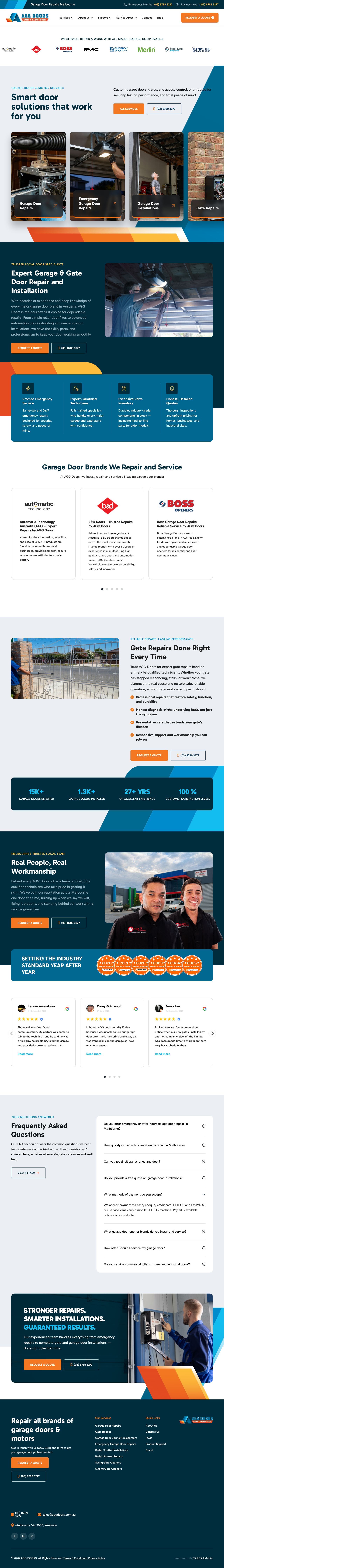 Garage door repair website
