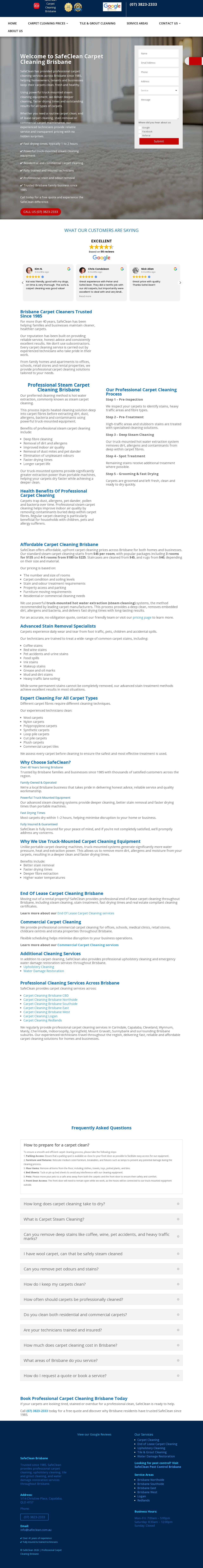 Carpet Cleaning Brisbane website