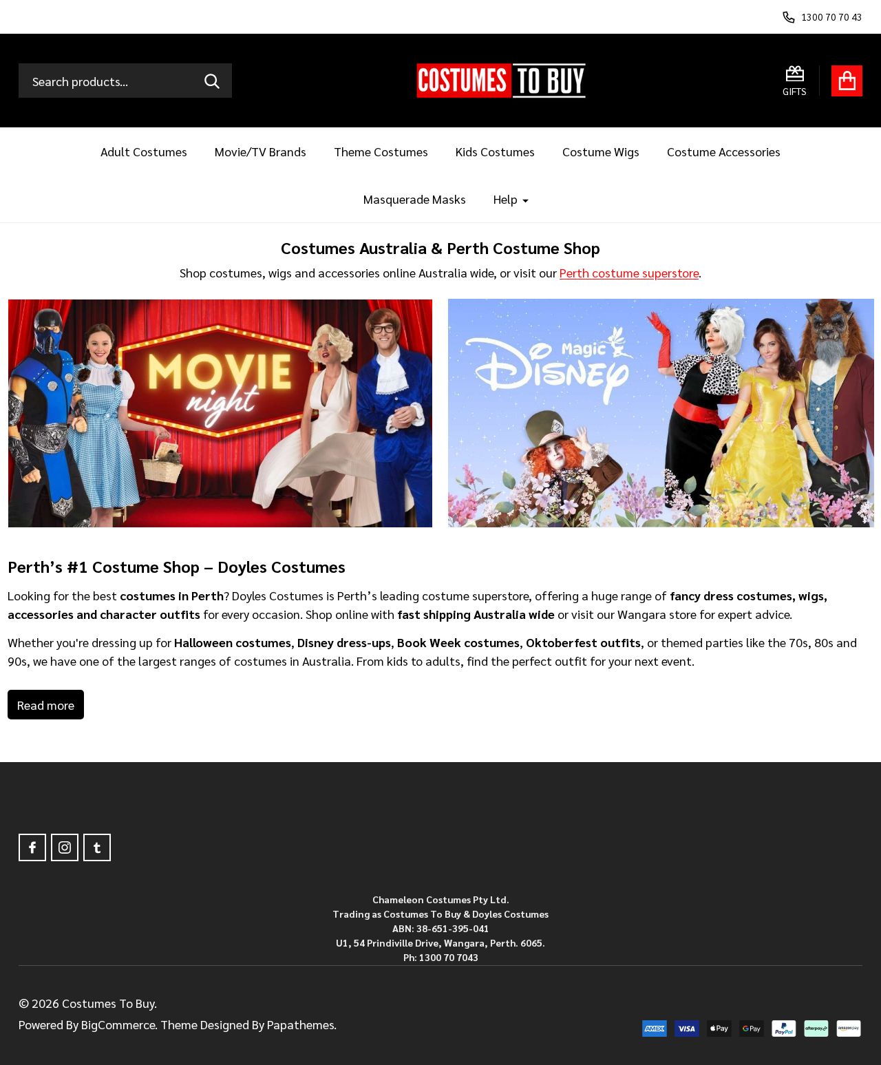 Fancy Dress Costumes website