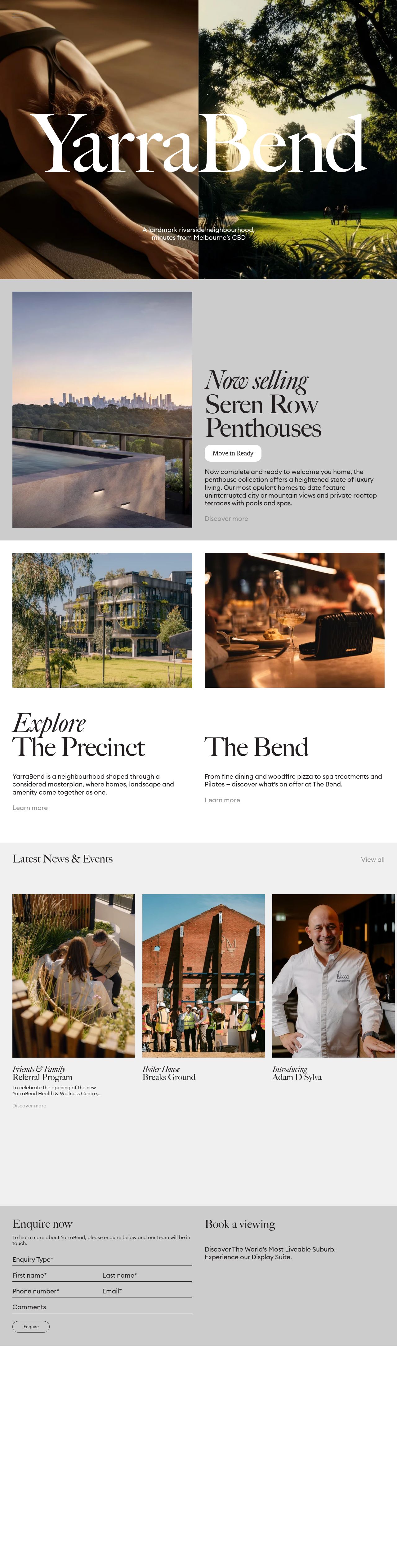 YarraBend website