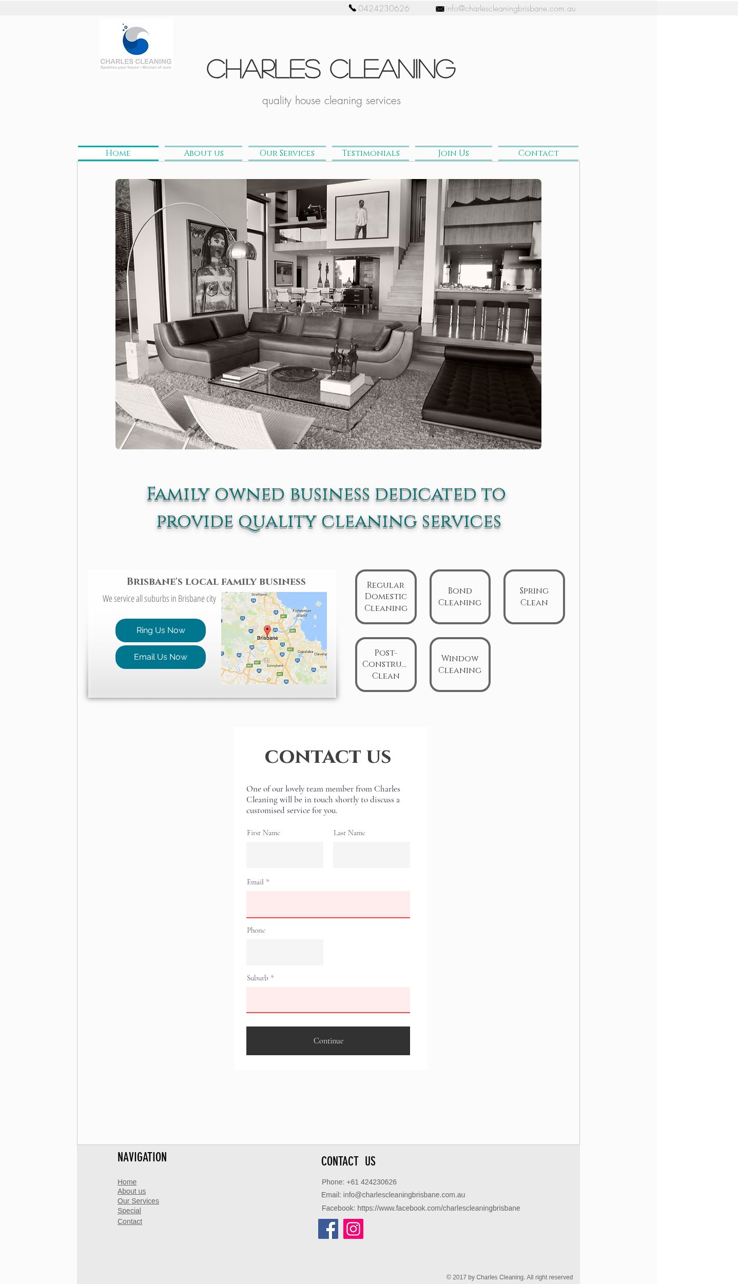 Charles Cleaning website