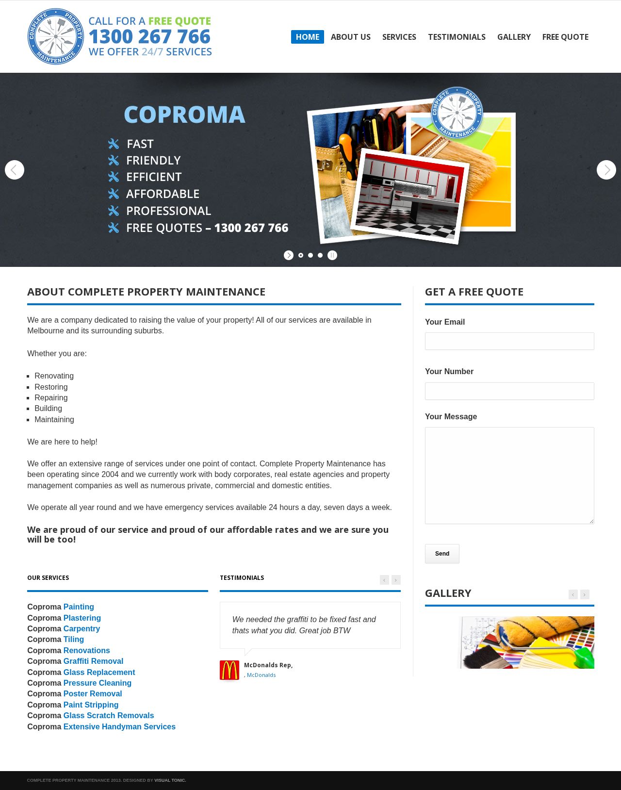 Complete Property Maintenance COPROMA website