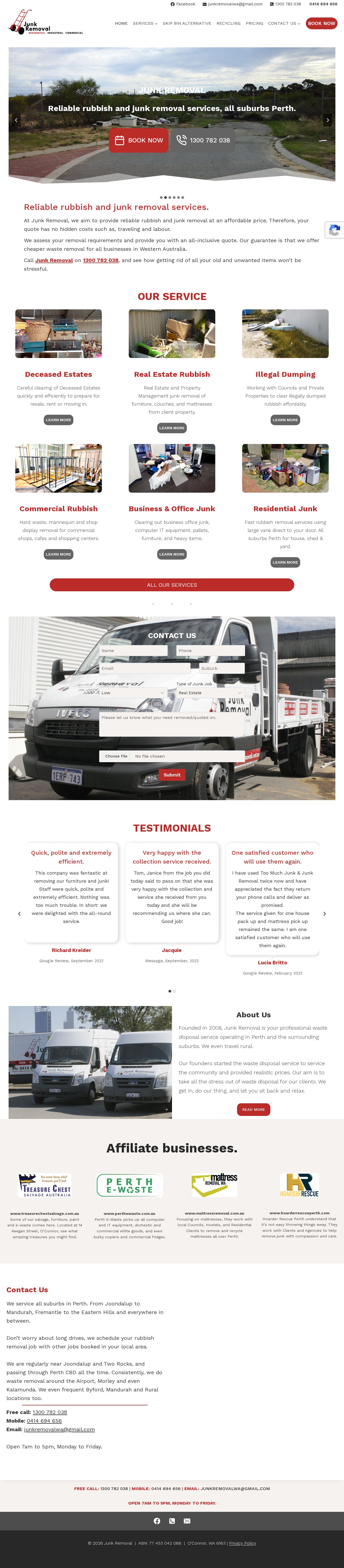 Junk Removal website