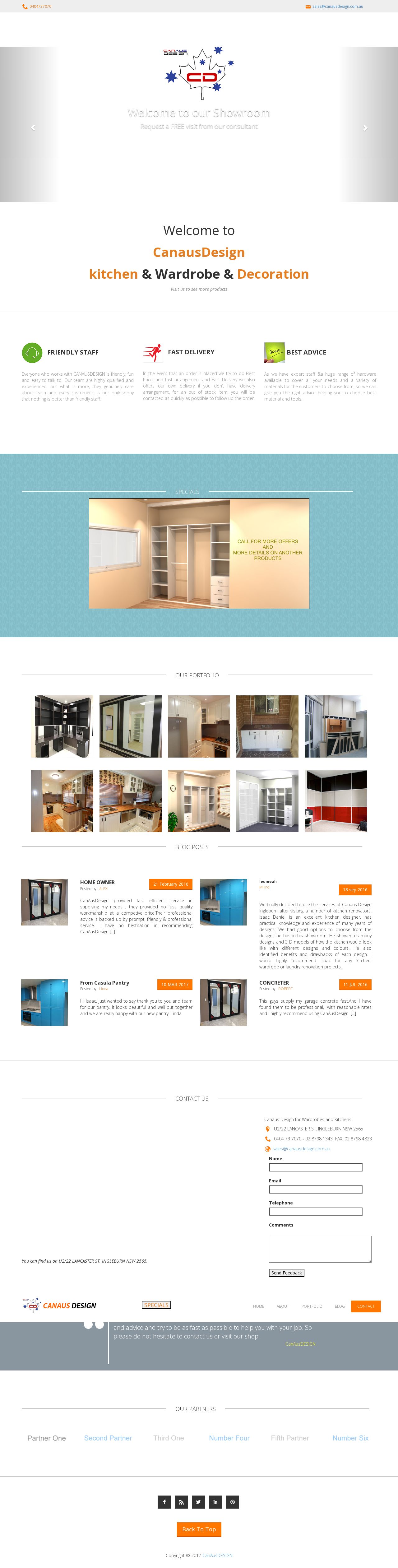 Canaus Design Pty Ltd website