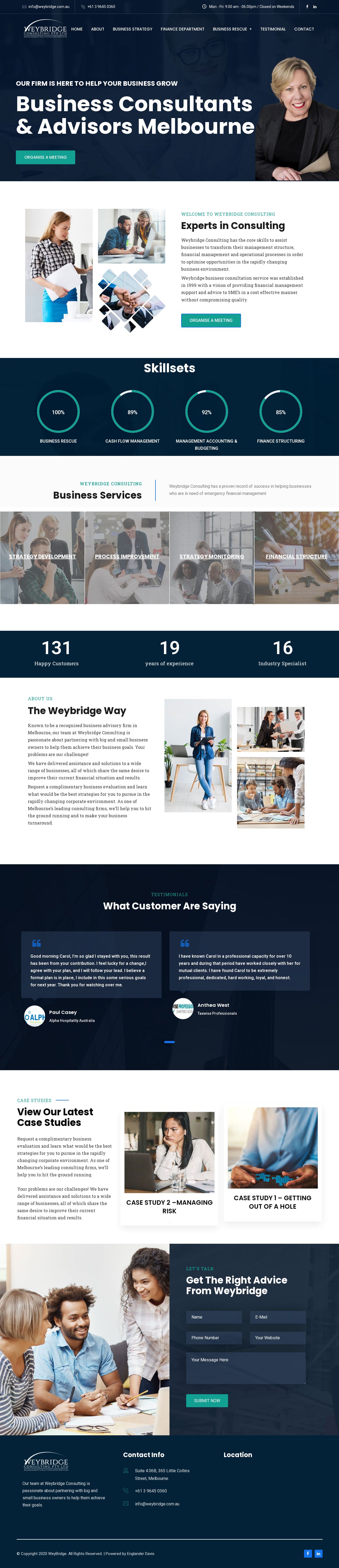 Weybridge Consulting Pty Ltd website