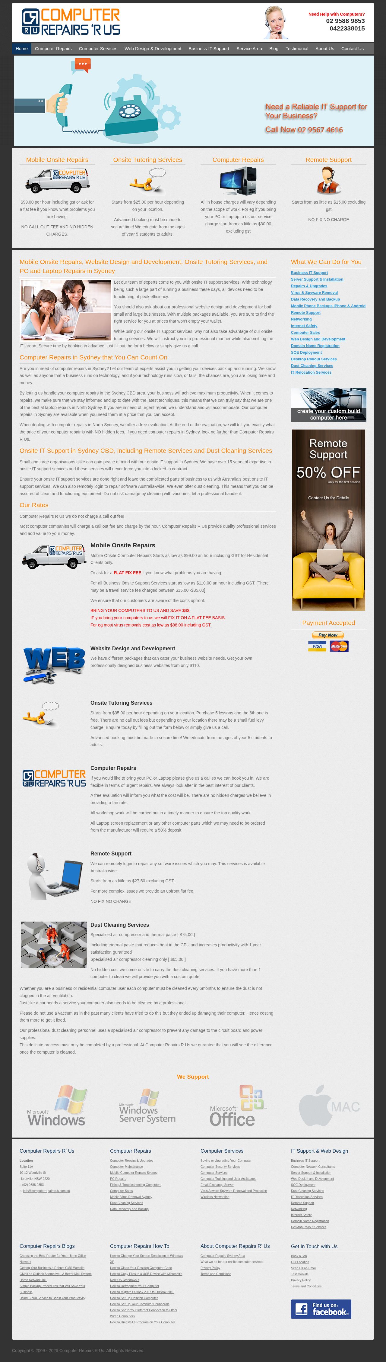 COMPUTER REPAIRS R US website