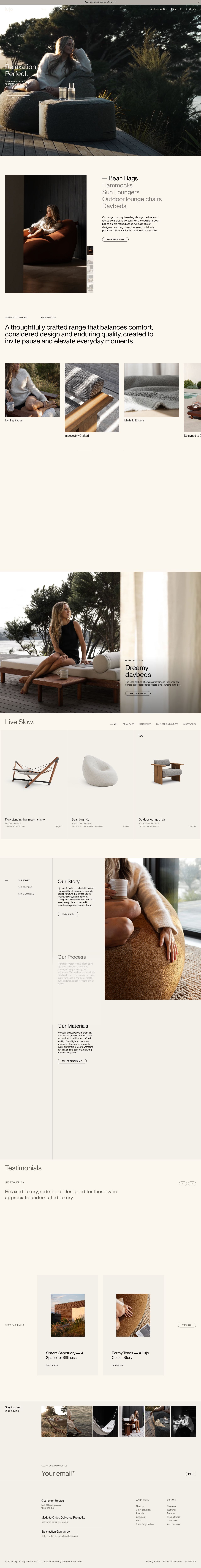 Lujo Australia website