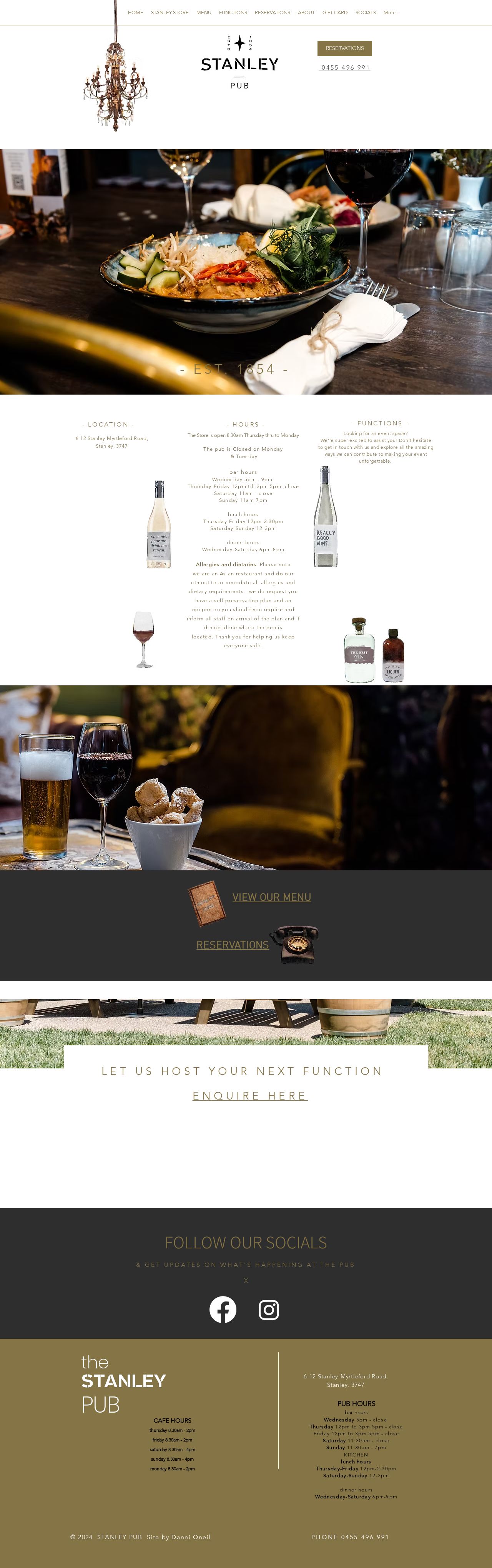 The Stanley Pub website
