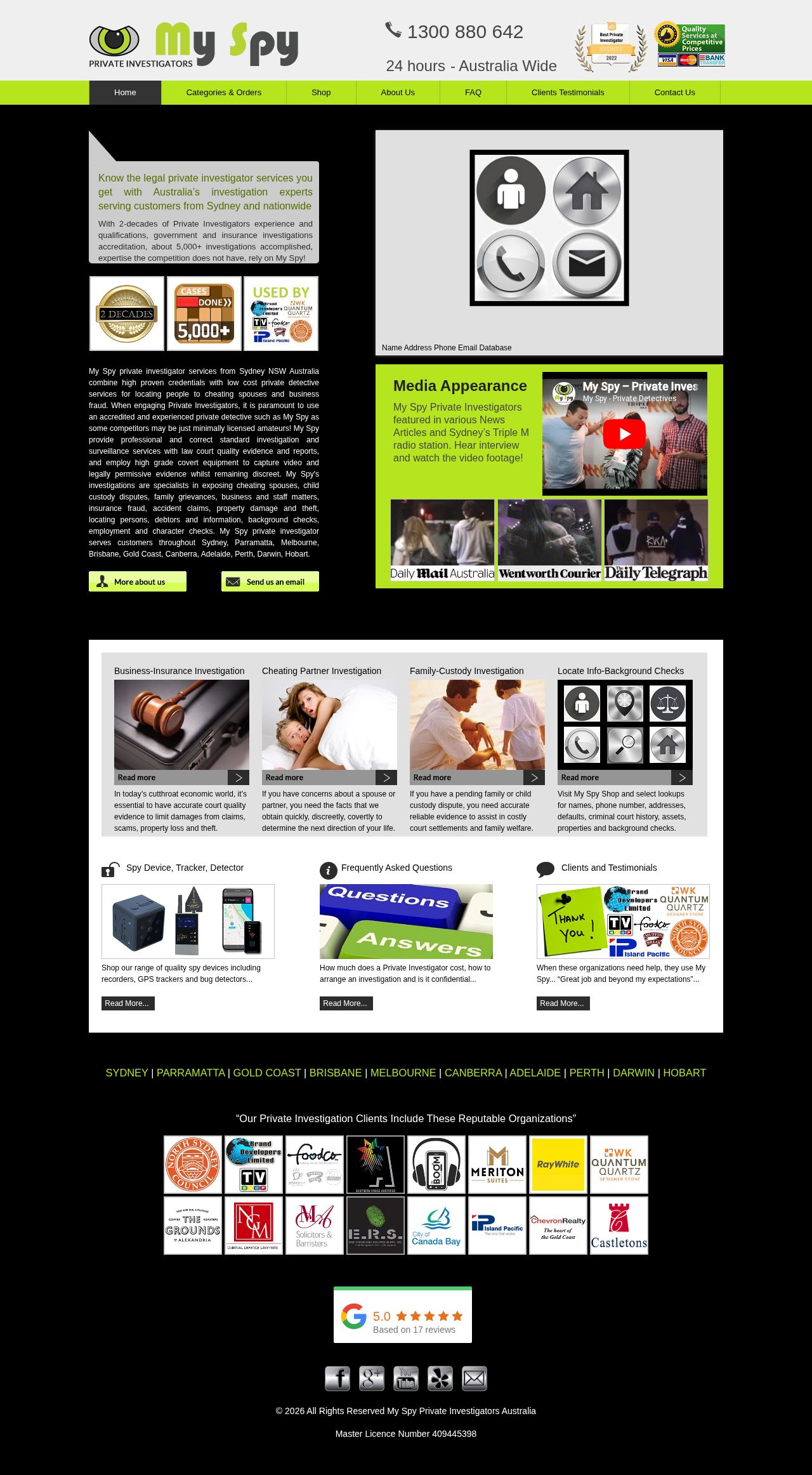 Private Detective Sydney website