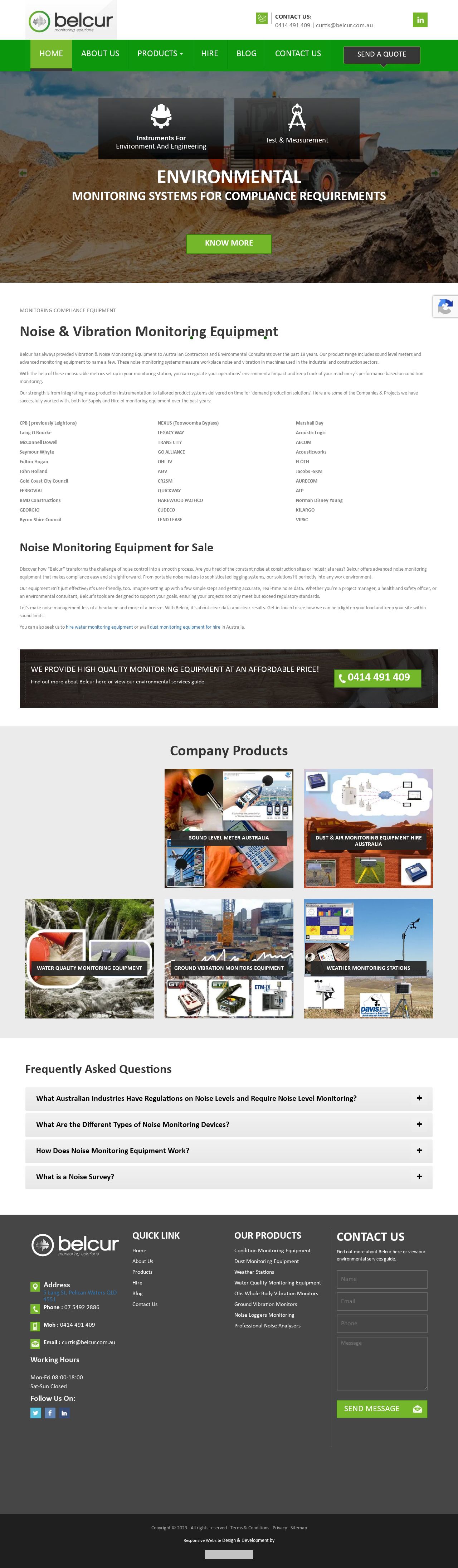 Condition Monitoring Equipment | Belcur Monitoring Solutions website