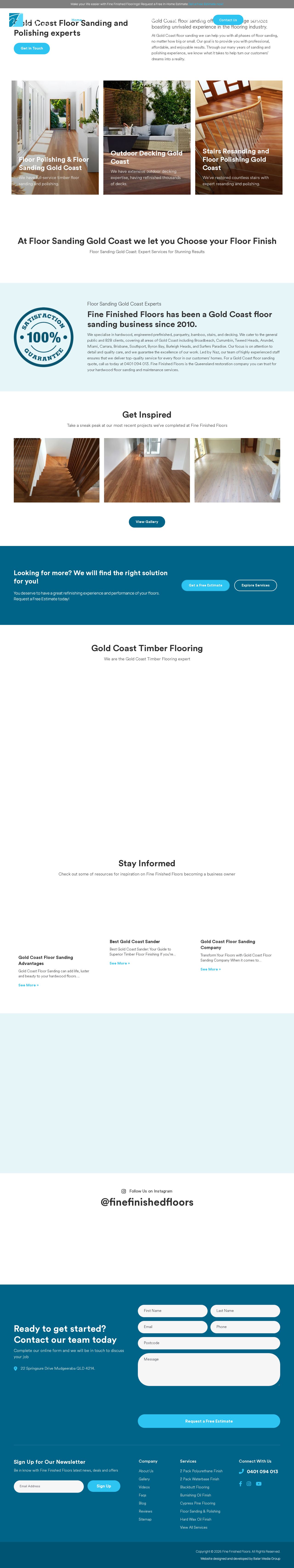 Fine Finished Floors website