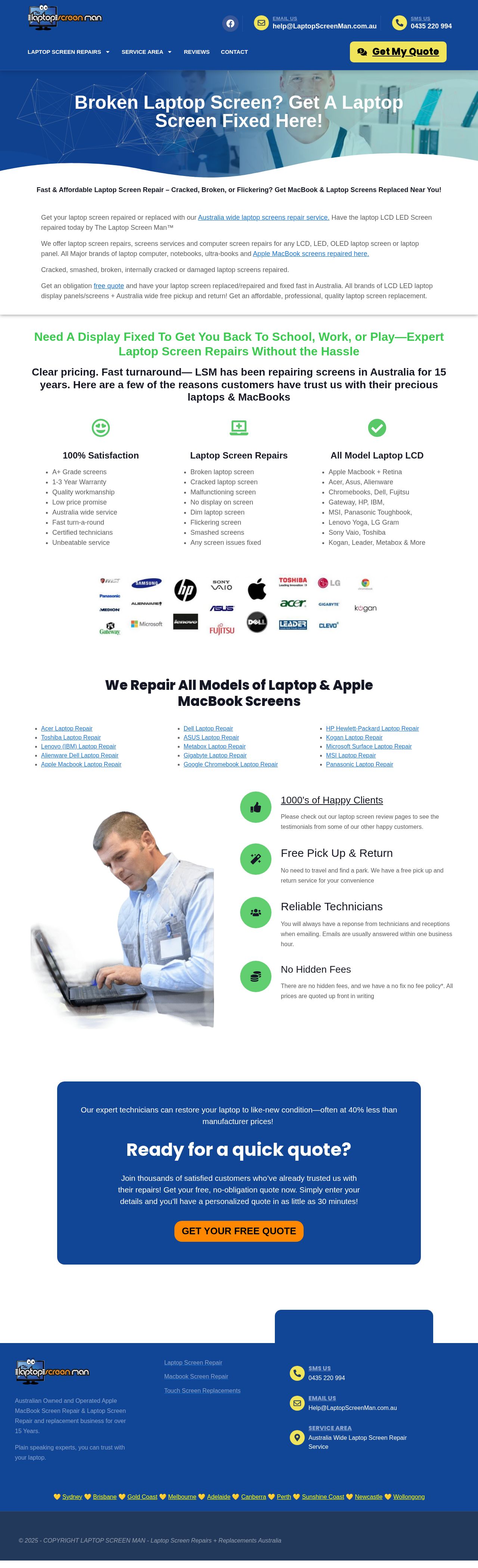 Laptop Screen Man website