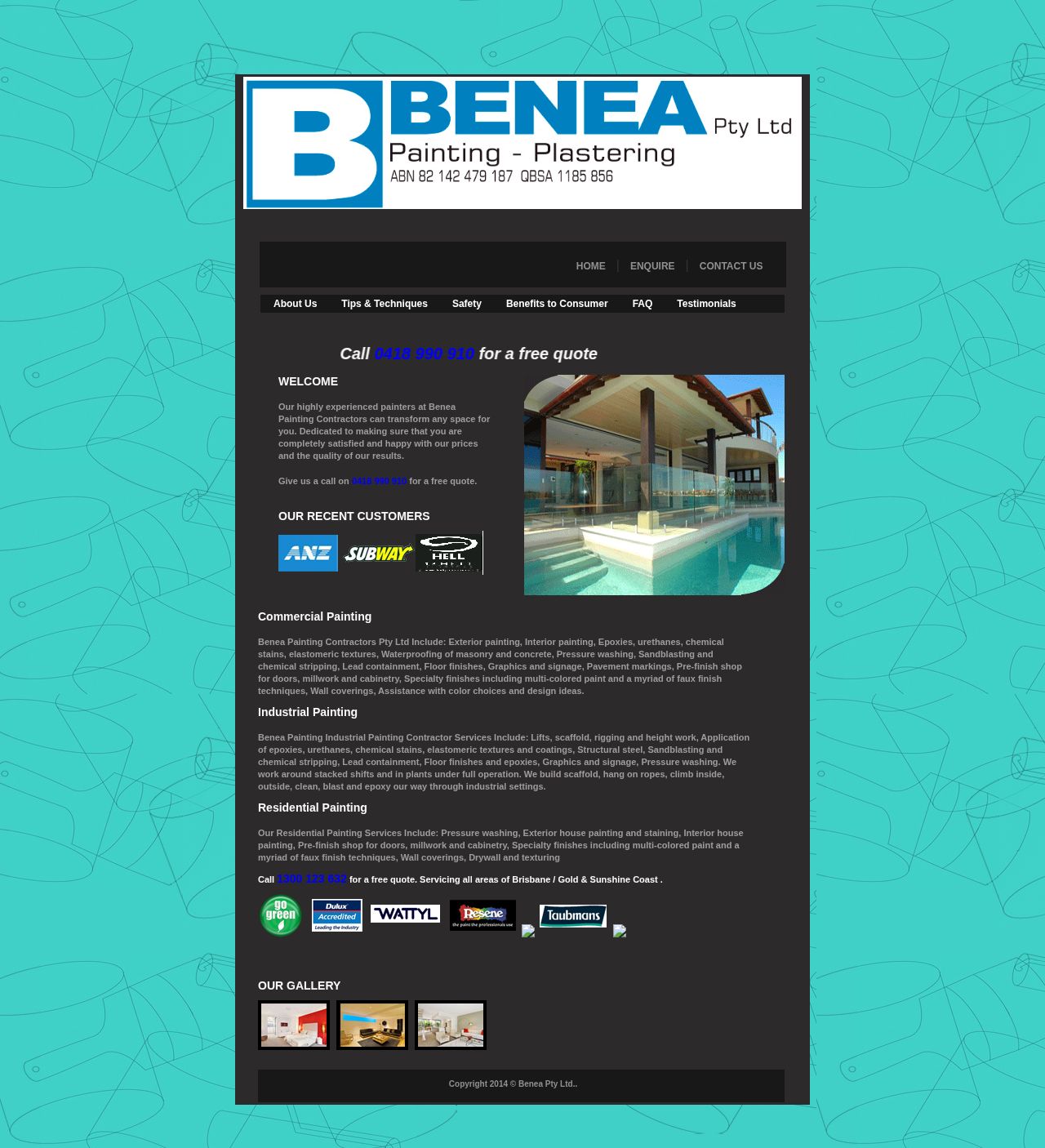 Benea Painting - Plastering website