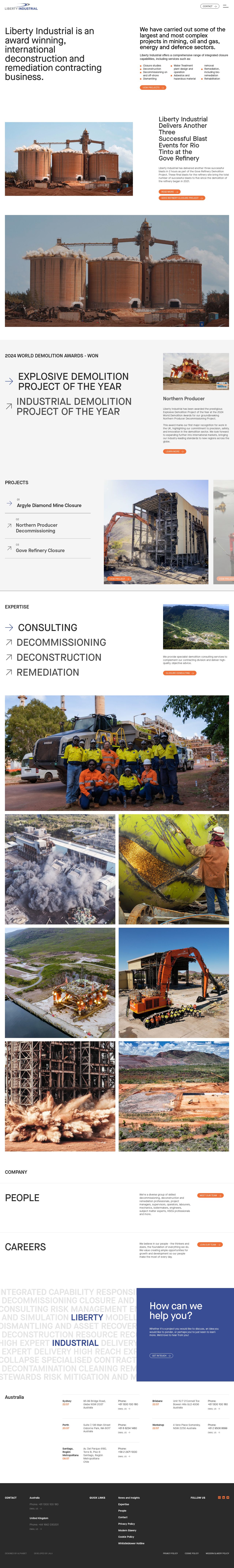 Liberty Industrial website