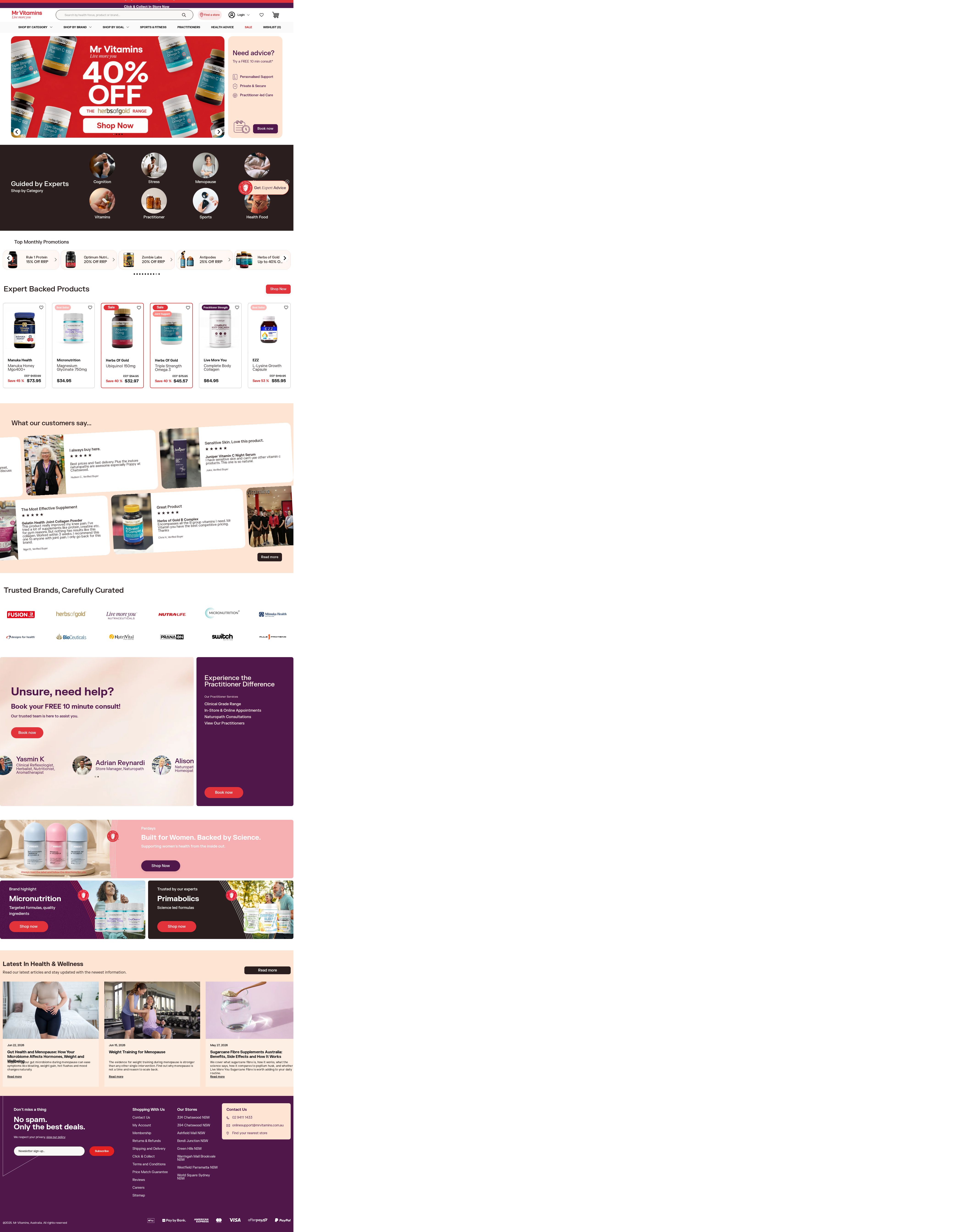 Mr. Vitamins website