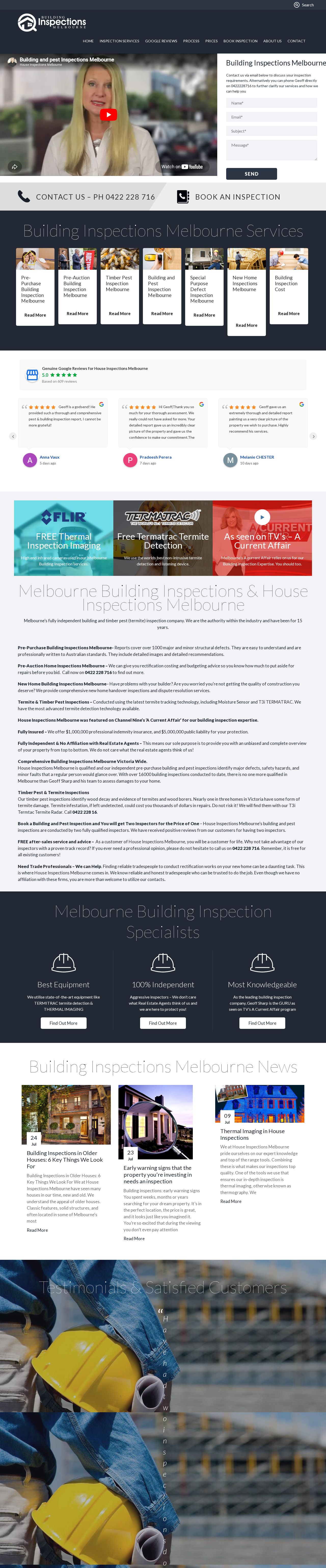 Building inspections melbourne website