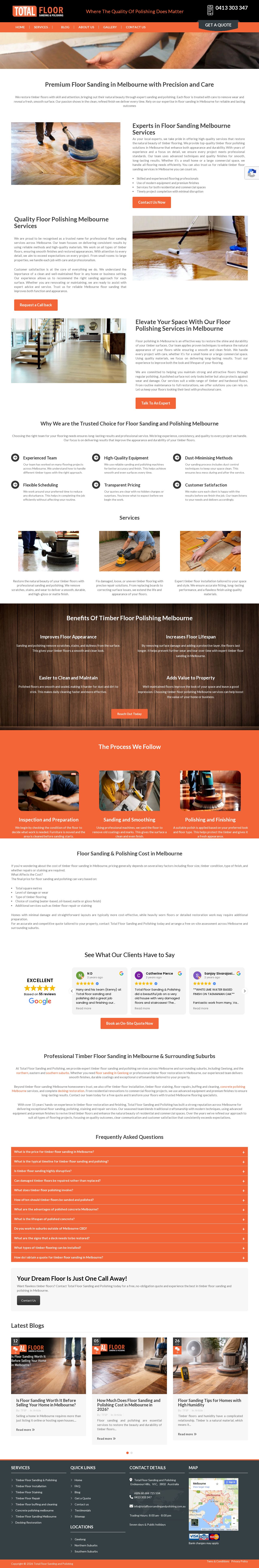 Total Floor Sanding and Polishing website