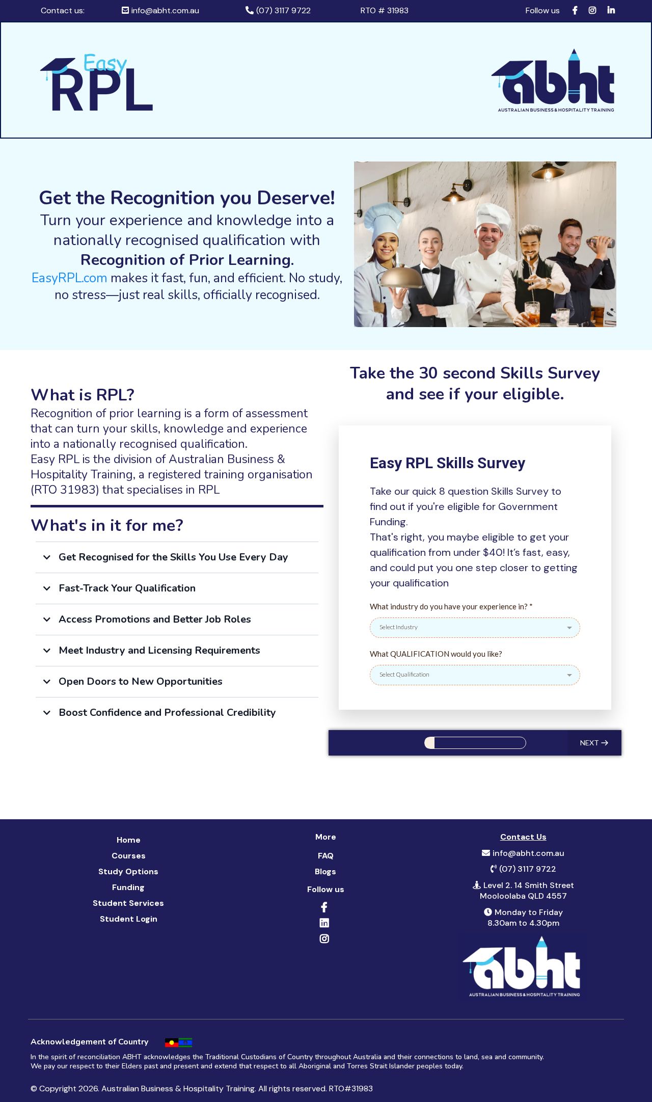 Easy RPL Skills Recognition Australia website