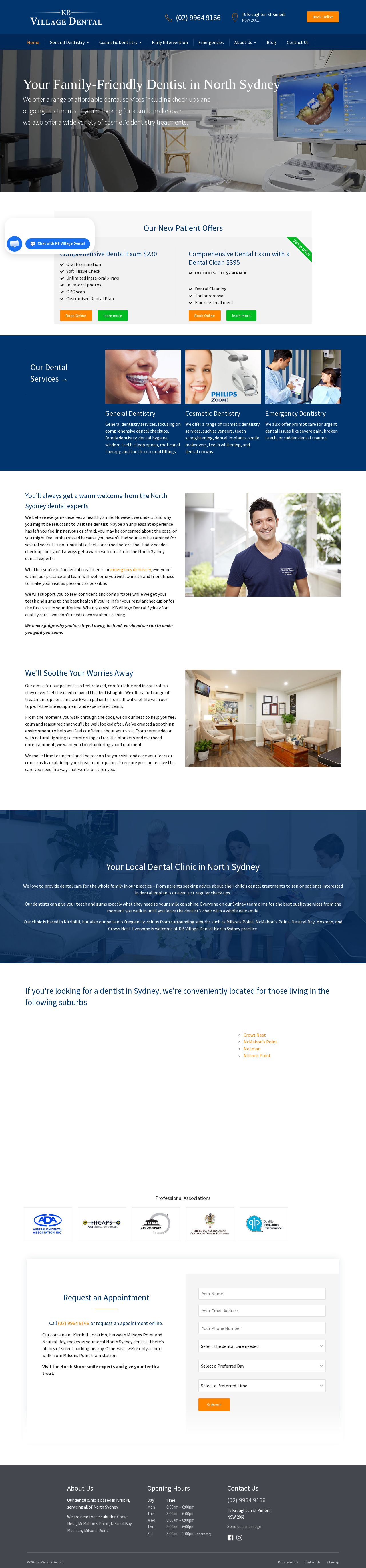 KB Village Dental website