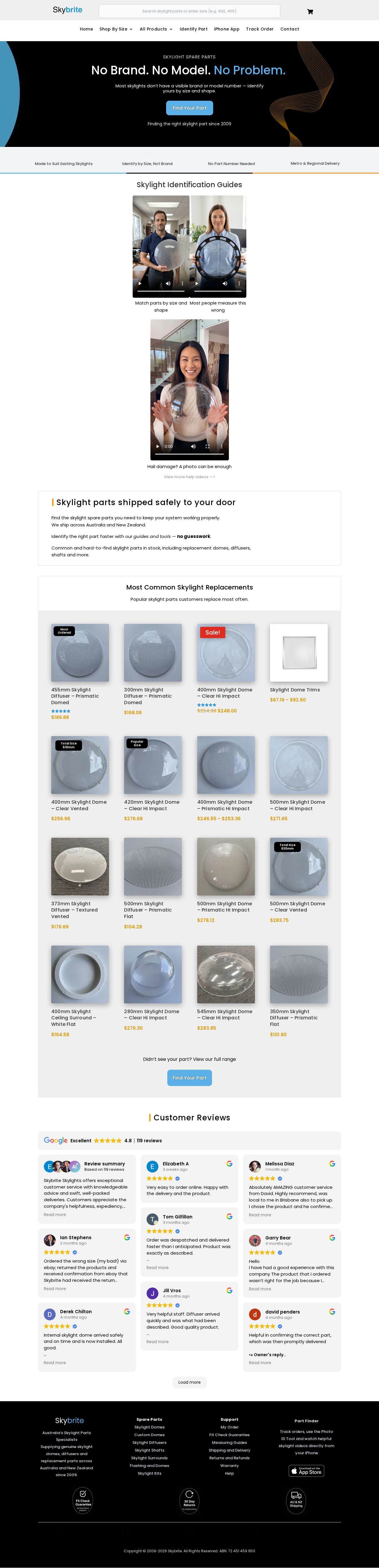 Skybrite Skylights website