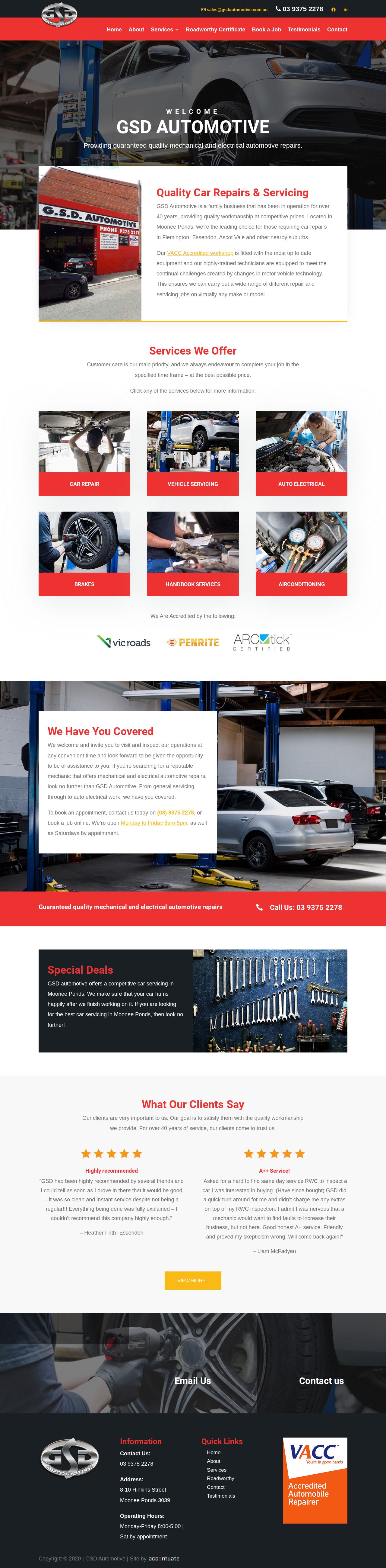 G.S.D Automotive website