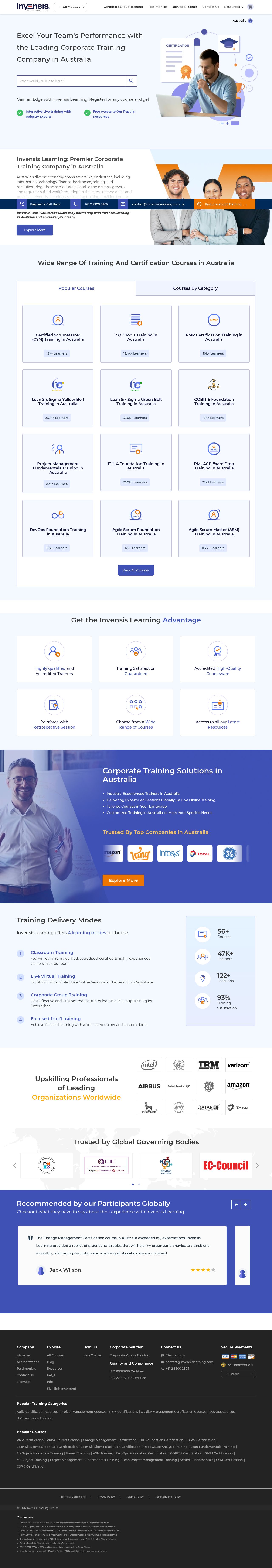 Invensis Learning website