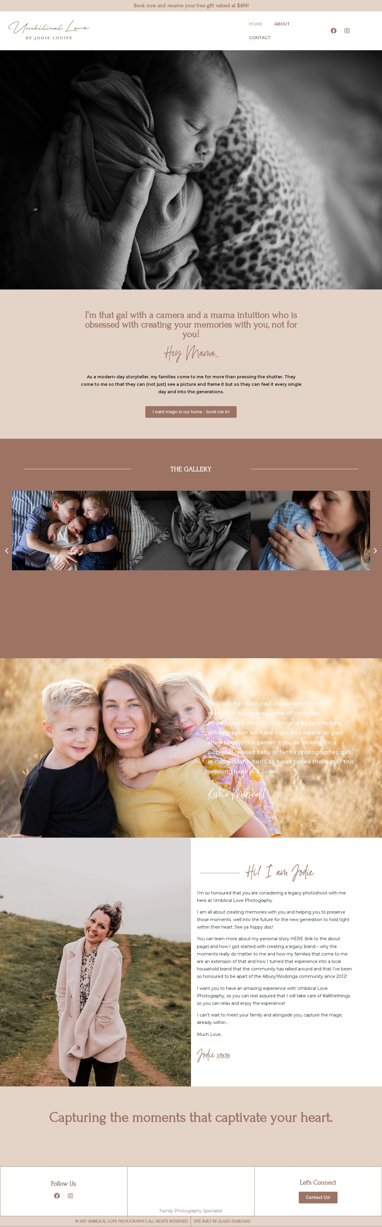 Umbilical Love Photography website