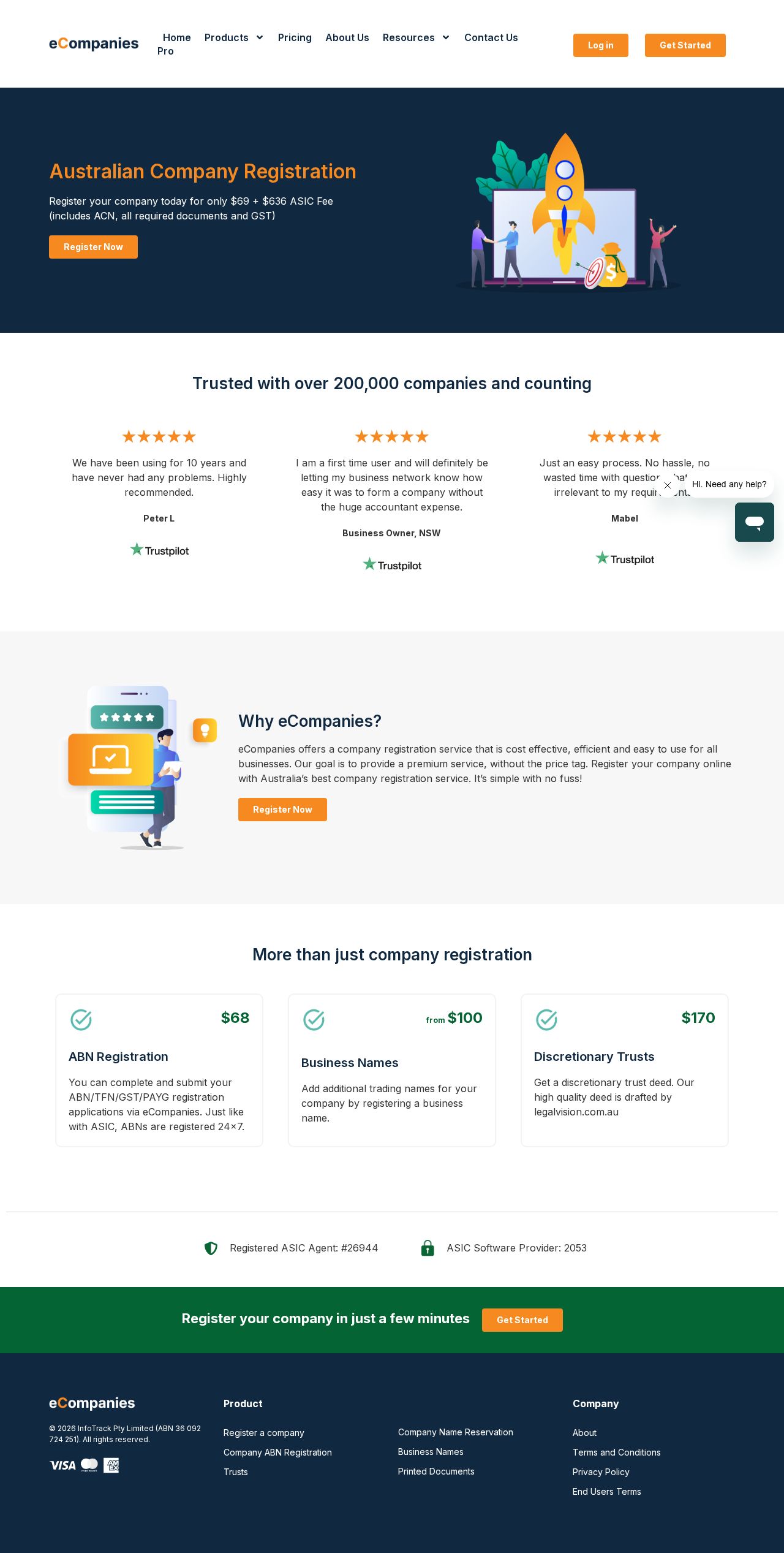 eCompanies website