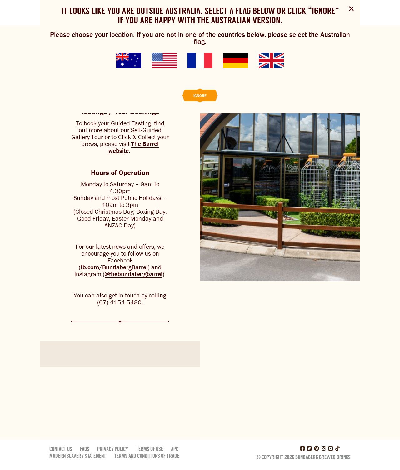 The Bundaberg Barrel-Bundaberg Brewed Drinks website