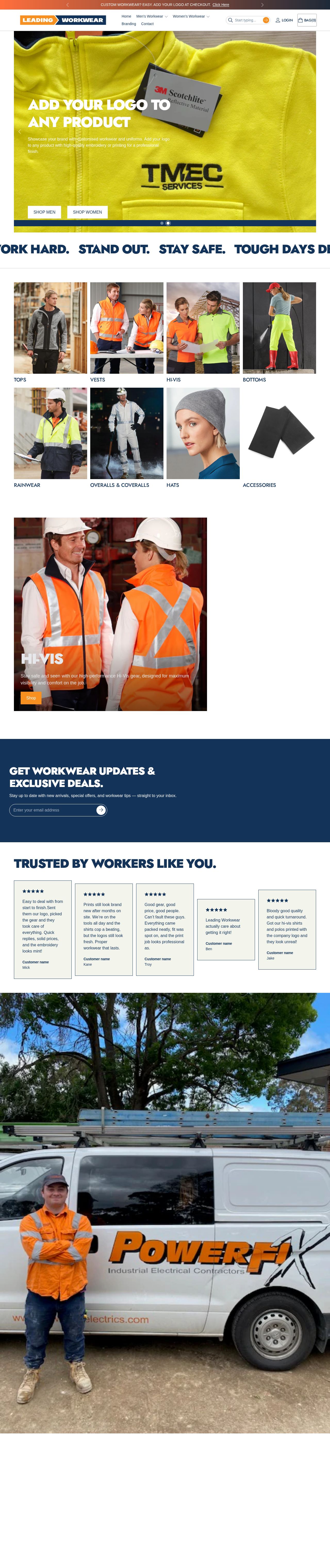 Leading workwear website