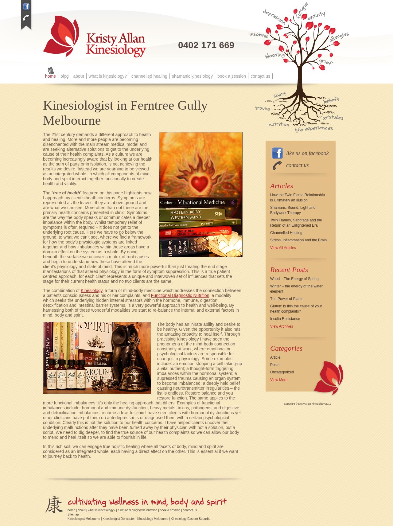 Kristy Allan Kinesiology website