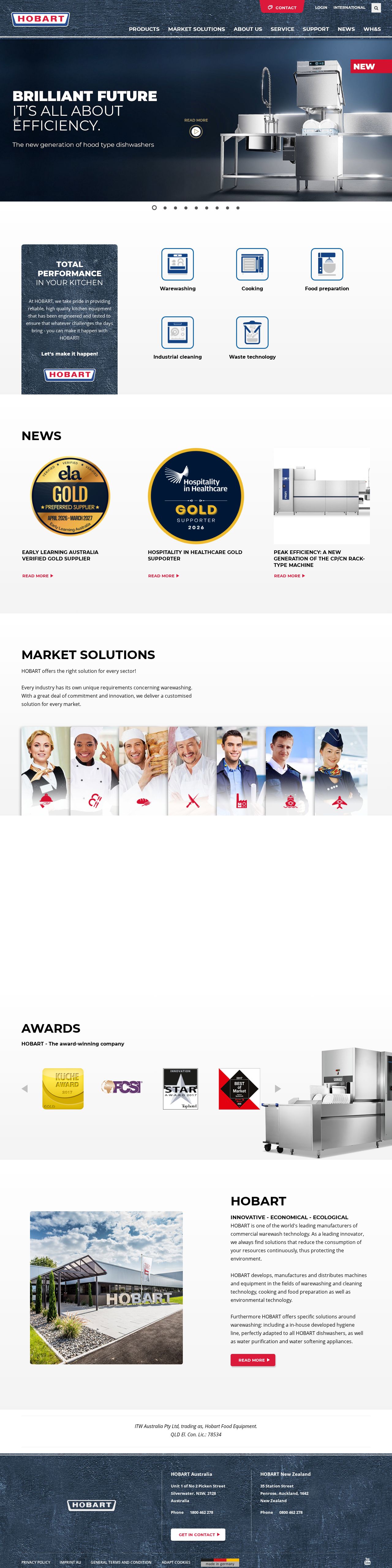 Hobart Food Equipment website