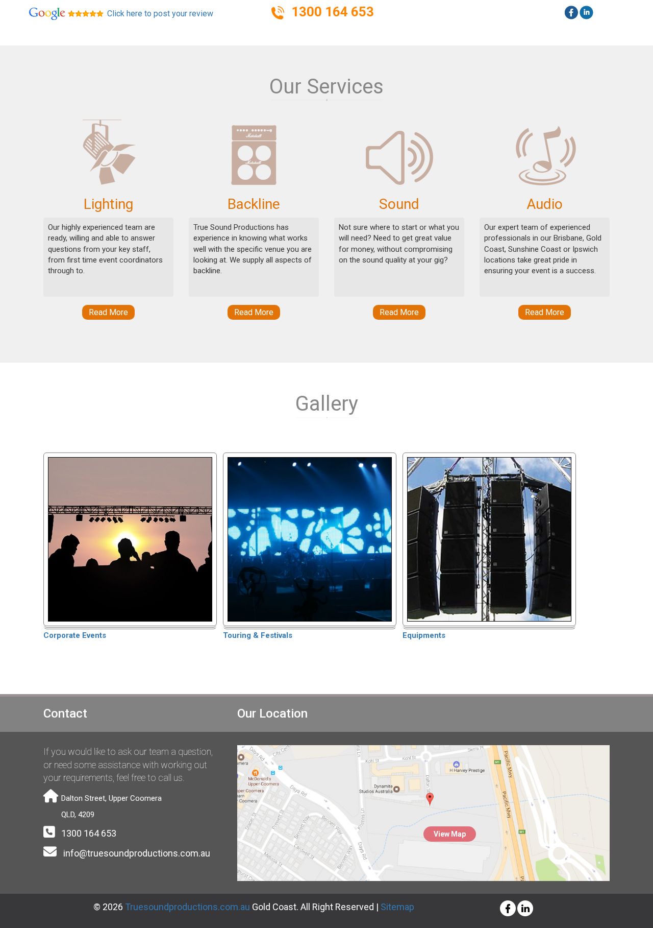 True Sound Productions website