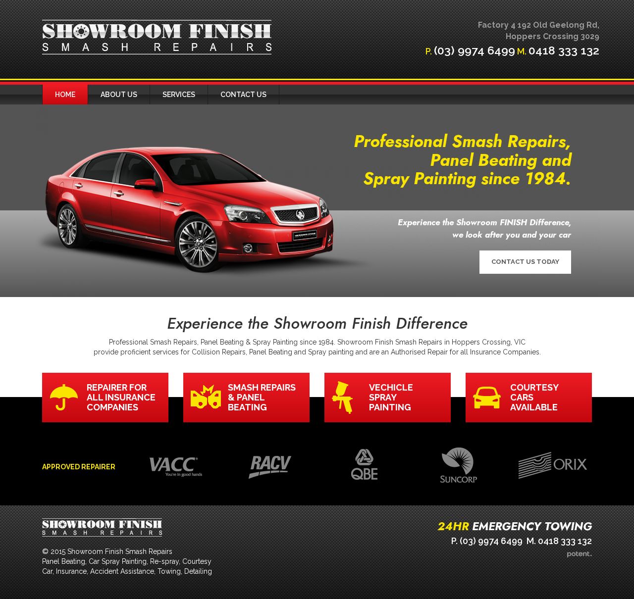 Showroom Finish Smash Repairs website