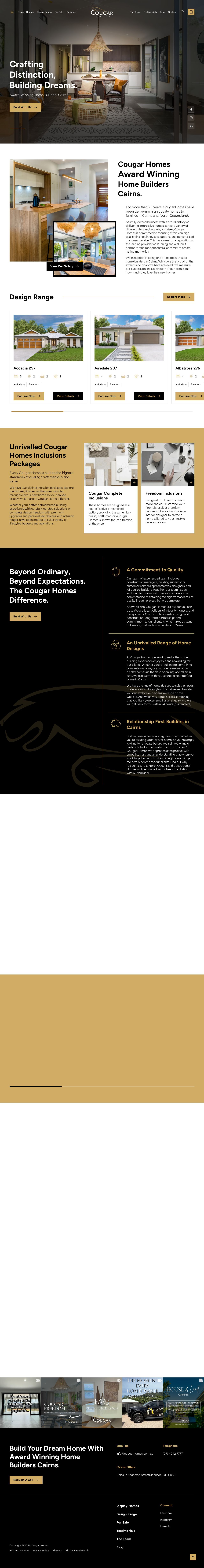 Cougar Homes website