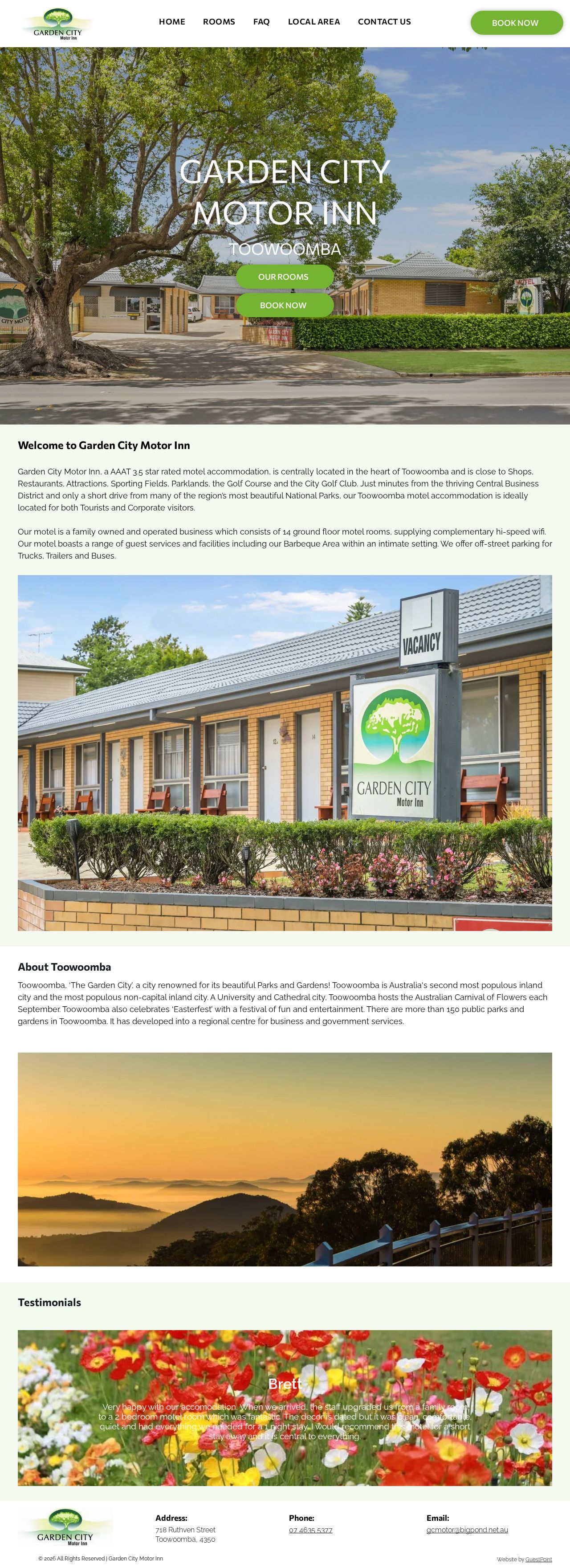 Garden City Motor Inn website