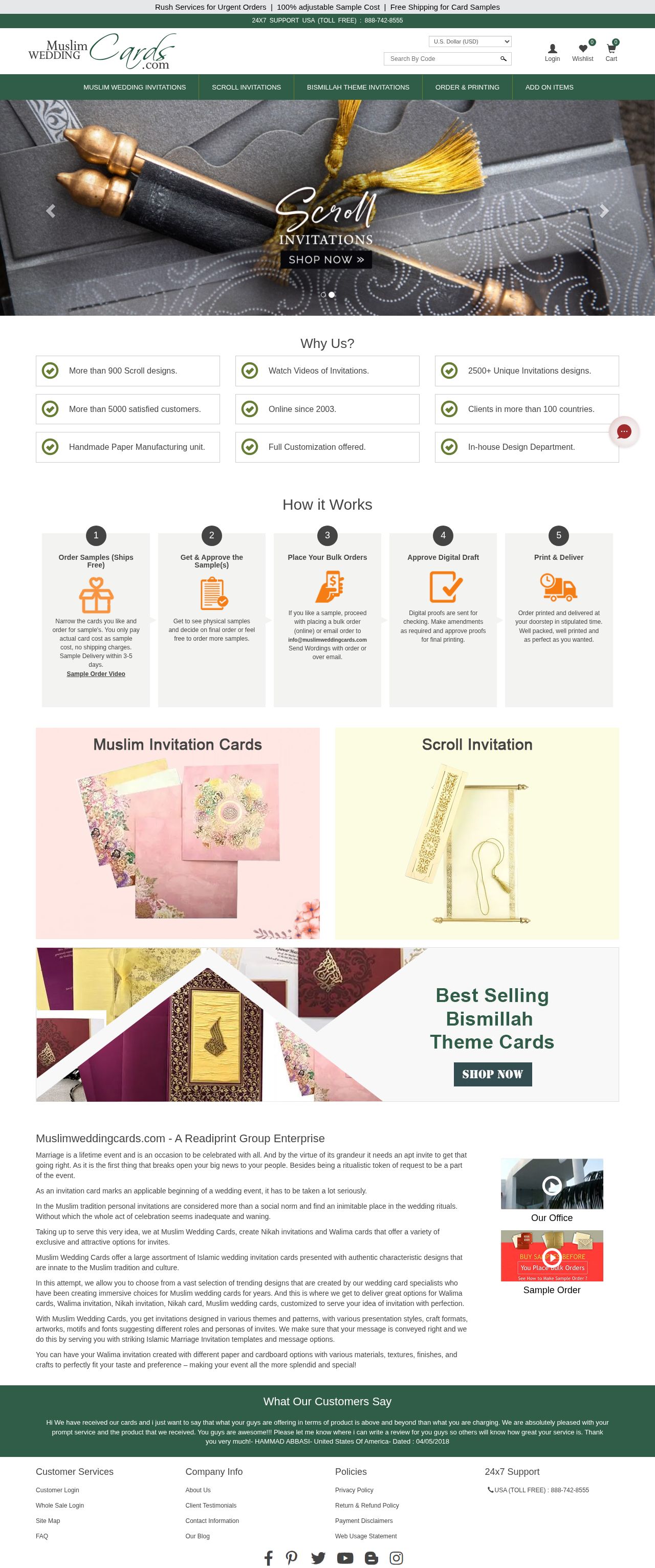 Muslim Wedding Cards website
