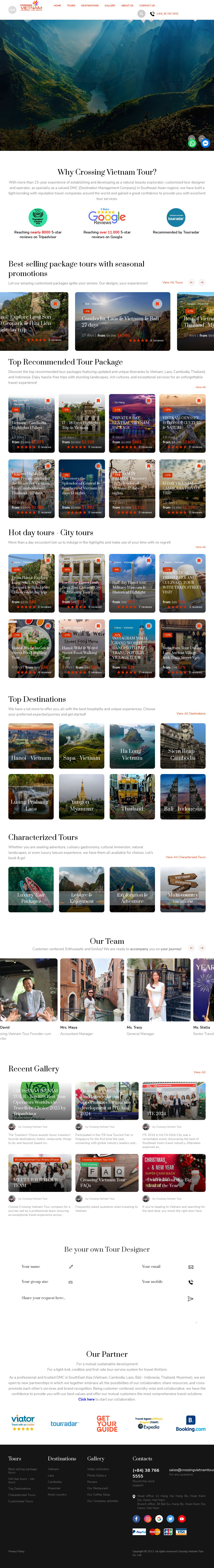 Crossing Vietnam Travel website