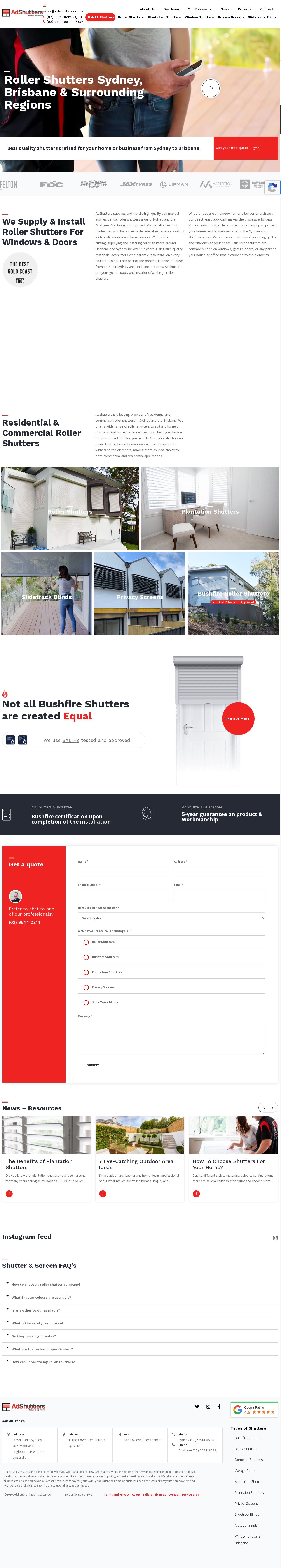 Adshutters website