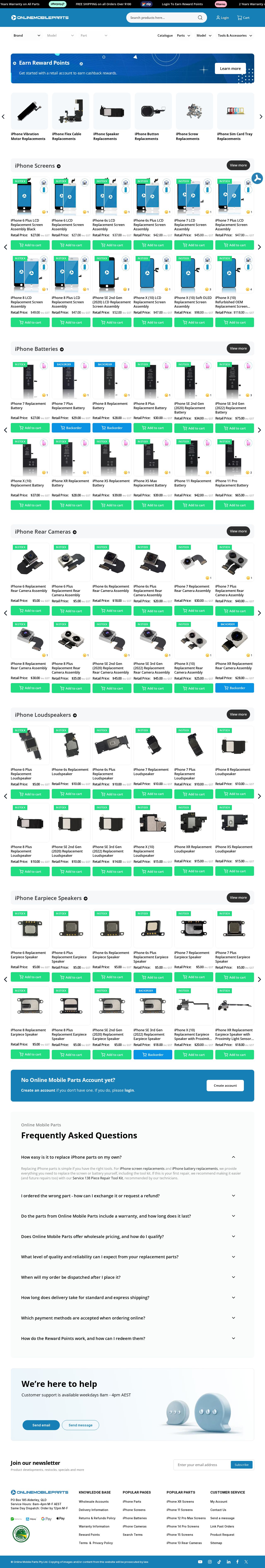 Computer Parts and Accessories website