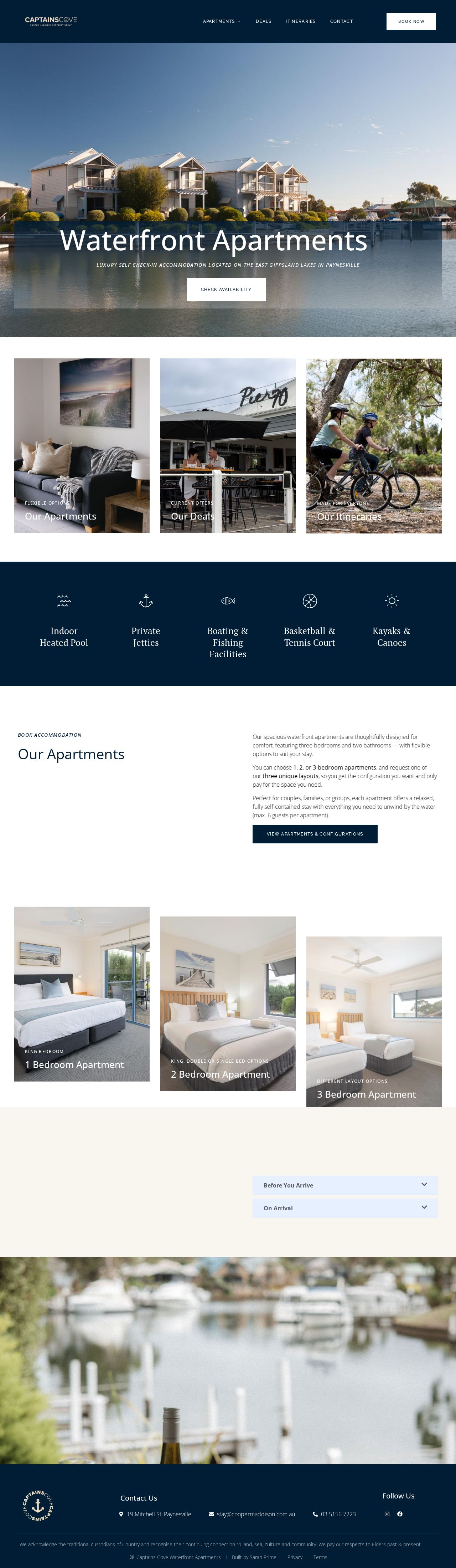 Captain's Cove website