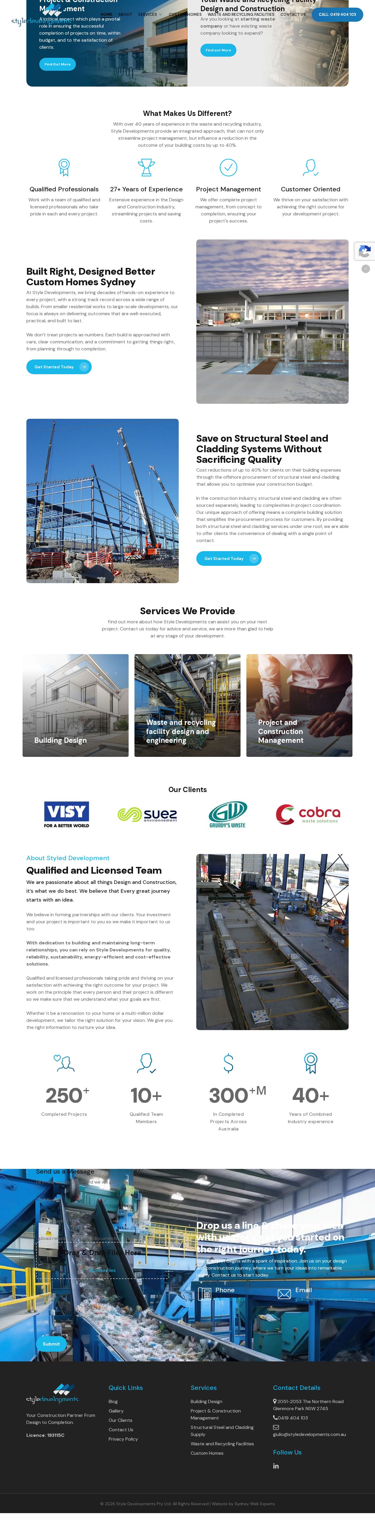 Style Developments website