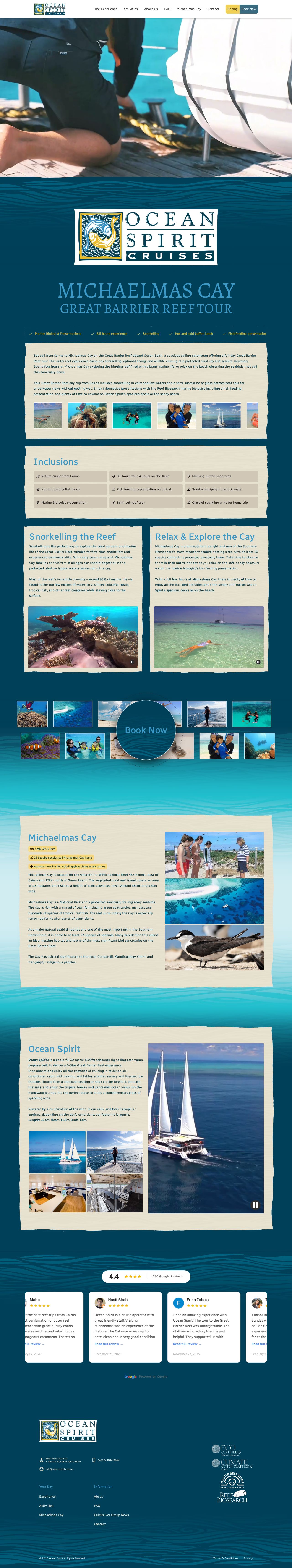 Ocean Spirit Cruises website