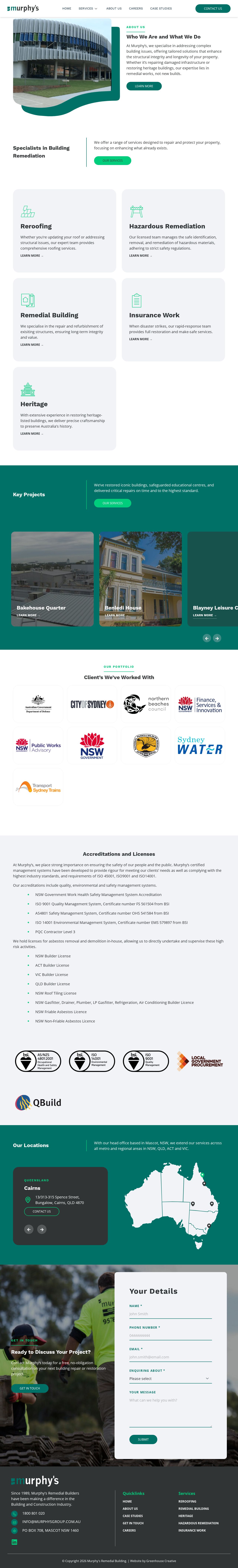 Murphy's Group Services website