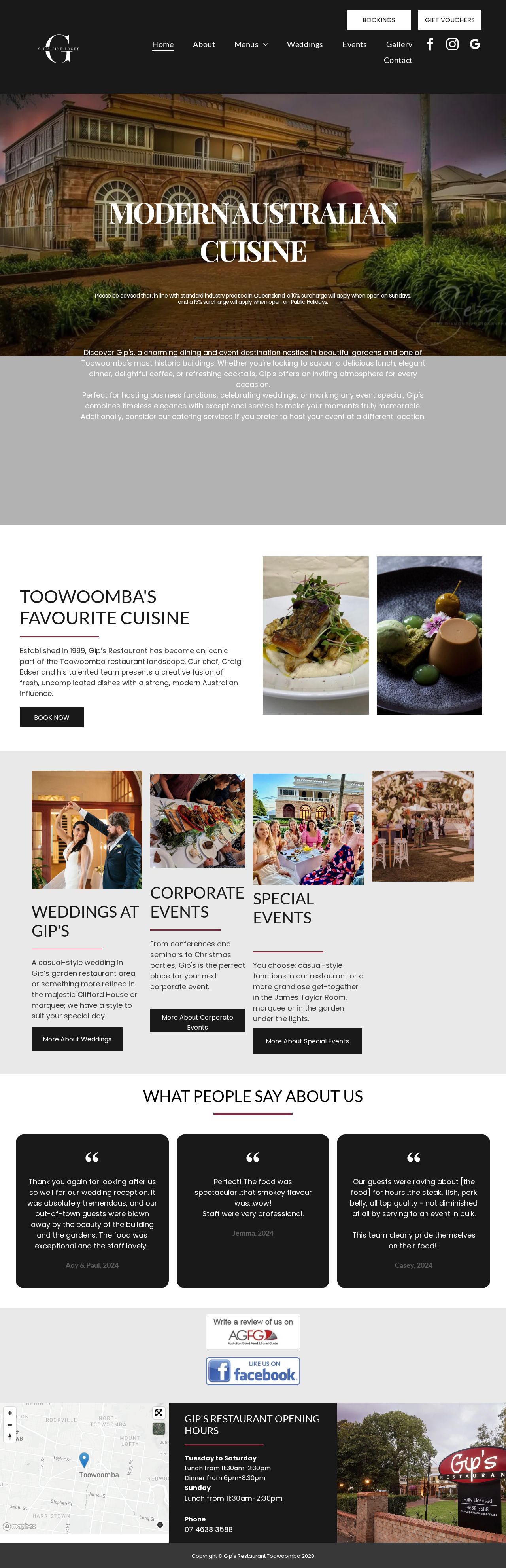 Gip\'s Restaurant website