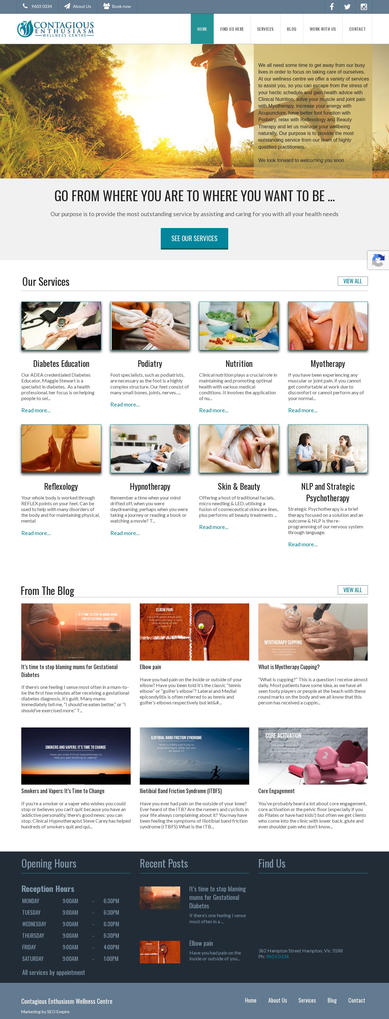 Contagious Enthusiasm Self Development & Wellness Centre website
